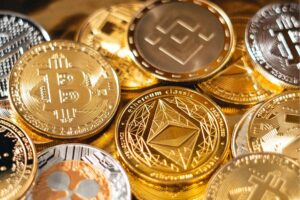 Popular altcoins including Ethereum, Cardano, Ripple, and Solana as alternative cryptocurrencies